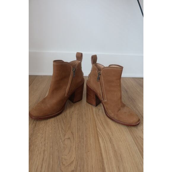 UGG Pixley Boots Stacked Block Heel Leather Booties Women's 7 1095057 - Picture 5 of 8